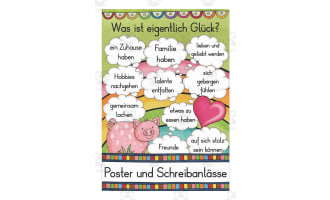 German: What is Luck? | Fact Sheet Poster and Writing