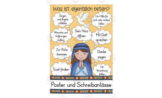 German: What Is Prayer? | Fact Sheet Poster and Writing