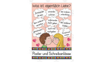 German: What is Valentine's Day? | Fact Sheet Poster and Writing