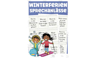 German: Winter Holidays Speaking Card Set
