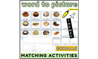 German Word to Picture Activities Flashcards 3
