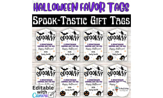Ghostly Goodies Halloween Favor Tags: A Boo-Nanza of Spooky Surprises