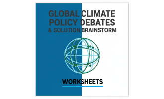 Global Climate Policy Debates & Solution Brainstorm Worksheets