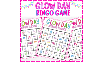 Glow Day Bingo Game, Fun No Prep End of Year STEM Activities