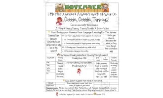 Gobble, Gobble, Turkeys! | Reading Activity Packet