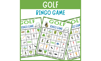 Golf sports bingo game vocabulary physical education sub activities