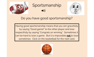 Good or Poor Sportsmanship? Boom Cards With Audio