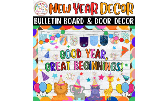 Good Year, Great Beginnings! New Year Bulletin Board & Door Decor Kit