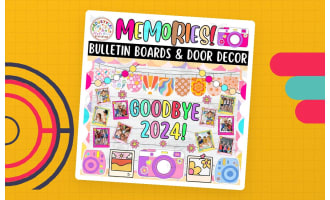 Goodbye 2024!: Memories And Summer Bulletin boards & door Decor kit