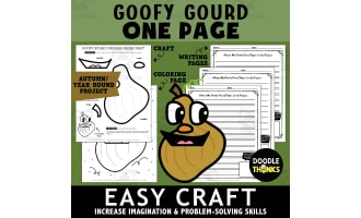 Goofy Gourd One Page Paper Craft Activities | Plant or Farm Theme