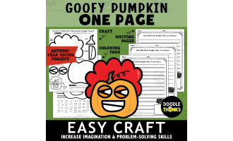 Goofy Pumpkin One Page Paper Craft Activities