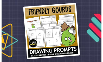Gourd Design Art Prompts | Creative Fall Drawing Activity