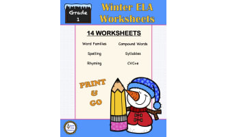 Grade 1 ELA Winter Worksheets