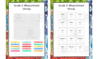 Grade 2 Animal Habitats word search, scramble and crossword puzzle