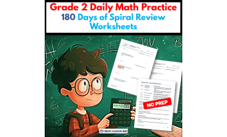 Grade 2 Daily Math Practice | 180 Days of Spiral Review Worksheets