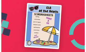 Grade 2 ELA Worksheets – Beach Theme Pack
