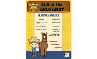 Grade 2 ELA Worksheets - Wild West Theme
