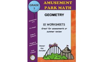 Grade 3 GEOMETRY Worksheets | Amusement Park Theme