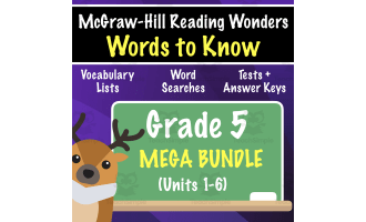 Grade 5 McGraw-Hill Reading Wonders Words to Know -COMPLETE SET
