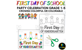 Grades 1-5 Back-to-School Activity Color Your Own Cut Out Crowns!