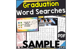 Graduation Word Search: 1 Page Sample (PDF)