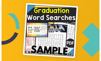 Graduation Word Search: 1 Page Sample (PDF)