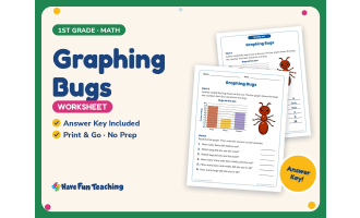 Graphing Bugs Worksheet – 1st Grade Insects Practice + Answer Key