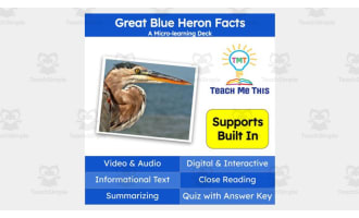 Great Blue Heron | Interactive Science Lesson | Micro-Learning Deck
