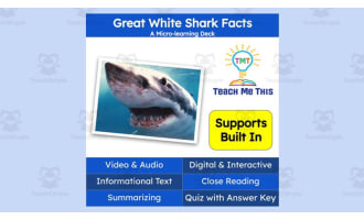 Great White Shark Facts | Interactive Science Lesson | Micro-Learning Deck