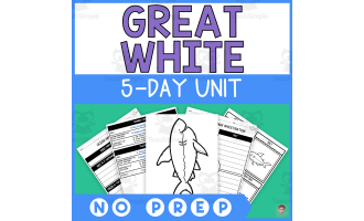 Great White Shark Unit Study (Ocean Animals Lesson Plan, Videos, Activities)