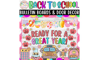 Great Year: August And Back To School Bulletin board or door Decor kit