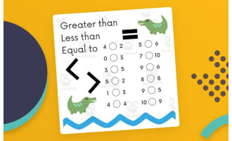 Greater Than, Less Than, Equal To – Worksheet + Poster