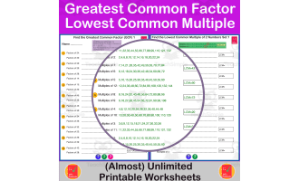 Greatest Common Factor and Lowest Common Multiple - 6th Grade