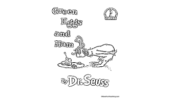 Green Eggs and Ham Coloring Page