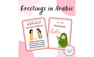 Greetings in Arabic.