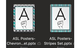 Grey & Teal Sign Language Poster Set