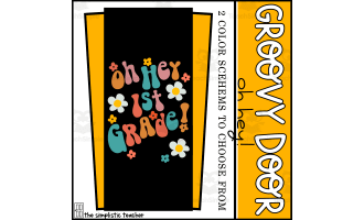 Groovy Boho Grade Level Back 2 School Bulletin Board Kit or Door Decor