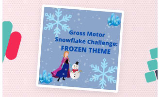 Gross Motor Snowflake Challenge: Frozen Theme