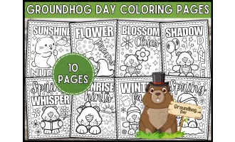 Groundhog Day Coloring Pages for Kids