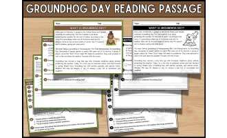 Groundhog Day Reading Comprehension Passage & Questions for 3rd Grade