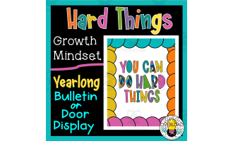Growth Mindset Bulletin Board or Door Décor | You Can Do Hard Things
