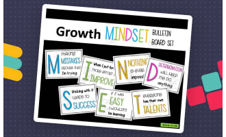 Growth Mindset Bulletin Board Set