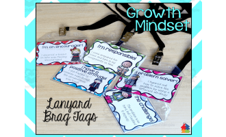 Growth Mindset Lanyard Brag Tags