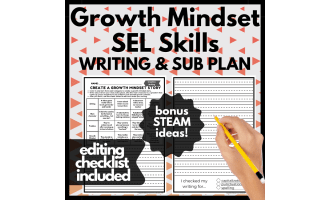 Growth Mindset Strategies SEL Skills Writing Challenge