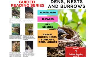Guided Reading Level D: Dens, Nests and Burrows