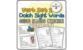 Guided Reading Verb 2 Dolch Sight Words Task Cards and Worksheets