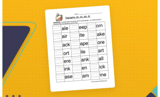 H Digraphs Worksheet - Word Bank