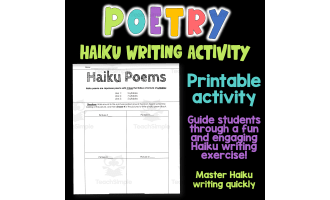Haiku Poem Activity