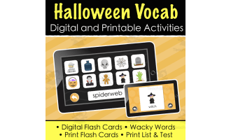 Halloween 20-Word Practice Set - Digital and Printable Activities