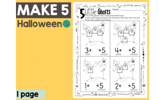 Halloween 5 Little Ghosts